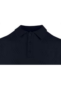 Męska Koszulka Polo z Dzianiny - Brave Soul - Granat. Okazja: na co dzień. Typ kołnierza: polo. Kolor: niebieski. Materiał: wiskoza, poliamid. Sezon: wiosna, lato. Styl: casual #4