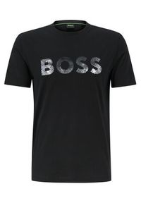 BOSS - Boss T-Shirt 50488833 Czarny Regular Fit. Kolor: czarny. Materiał: bawełna #4