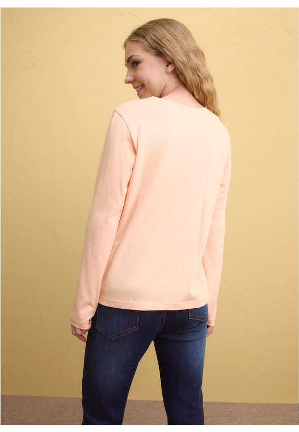 bonprix - Bluzka z długim rękawem z czystej bawełny organicznej (3 szt.). Kolor: niebieski. Materiał: bawełna. Długość rękawa: długi rękaw. Długość: długie