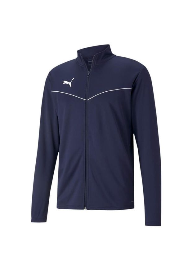 Bluza męska Puma teamRISE Training Poly Jacket granatowa. Kolor: niebieski, wielokolorowy, biały. Materiał: poliester. Sport: piłka nożna