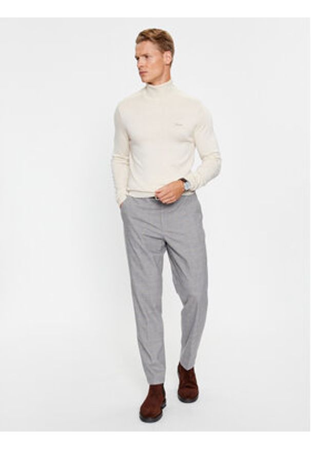BOSS - Boss Spodnie materiałowe 50501867 Szary Slim Fit. Kolor: szary. Materiał: bawełna, syntetyk