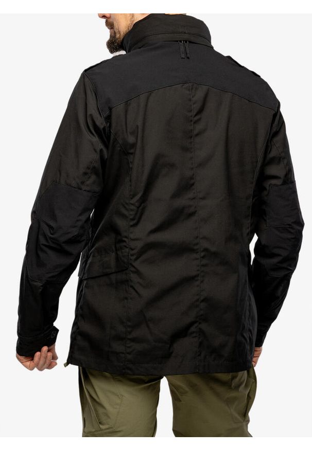 Kurtka bushcraft męska Helikon-Tex Covert M-65 Jacket. Kolor: czarny. Materiał: poliester, bawełna, elastan. Sport: turystyka piesza