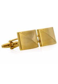 Adam Collection - Złote spinki do mankietów - matowo-błyszczące A278. Kolor: złoty #1