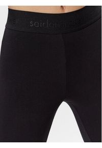 Seidensticker Legginsy Classic Jersey Leggings Czarny Active Fit. Kolor: czarny. Materiał: bawełna, jersey