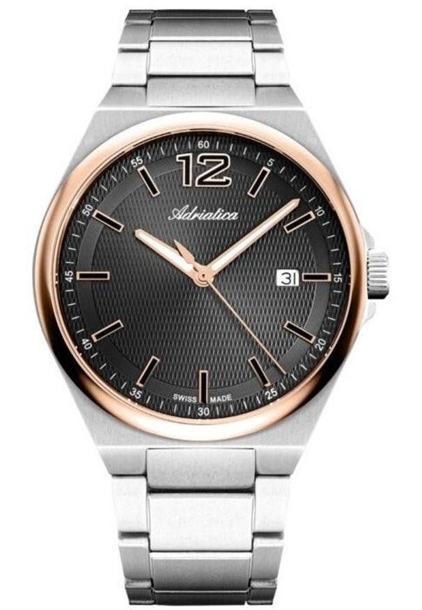 Zegarek męski Adriatica A8346.41R6Q szary. Kolor: szary