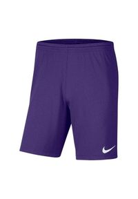 Nike - Spodenki Dziecięce Dry Park III DriFIT. Kolor: fioletowy. Styl: sportowy. Sport: turystyka piesza #1
