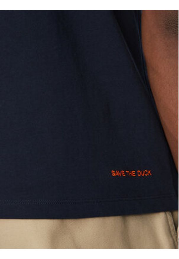 Save The Duck T-Shirt DT1194M BESY20 Granatowy Regular Fit. Kolor: niebieski. Materiał: bawełna