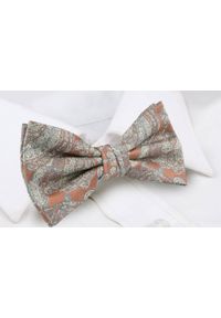 Męska Mucha w Komplecie z Poszetką - Chattier - Blada Pomarańcza. Styl: sportowy, elegancki #4