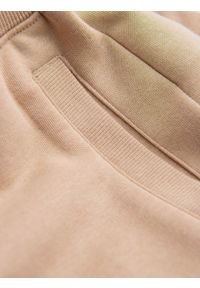Ombre Clothing - Dresowe męskie szorty bawełniane BASIC – beżowe V6 - Rozmiar: XL. Okazja: na co dzień. Kolor: beżowy. Materiał: dresówka, bawełna. Styl: sportowy, casual #8