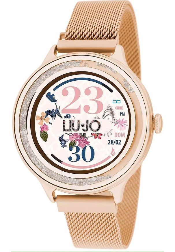 Smartwatch Liu Jo Smartwatch damski LIU JO SWLJ050 różowe złoto bransoleta. Rodzaj zegarka: smartwatch. Kolor: wielokolorowy, różowy, złoty