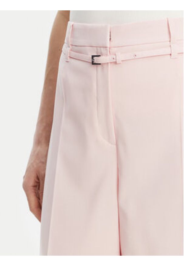 BOSS Spodnie materiałowe 50537404 Różowy Regular Fit. Kolor: różowy. Materiał: wełna
