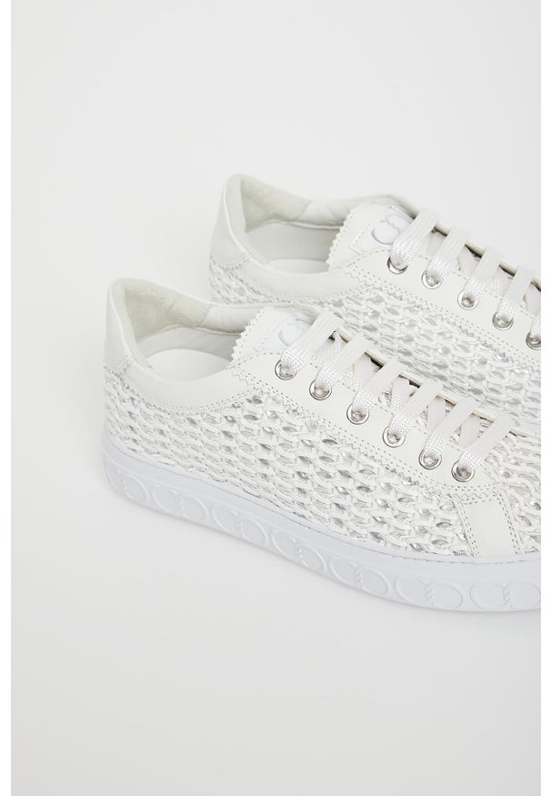 Sneakersy damskie skórzane CESARE CASADEI. Materiał: skóra