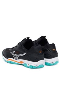 Mizuno Buty halowe Wave Stealth 6 X1GA2430 Czarny. Kolor: czarny. Materiał: skóra. Model: Mizuno Wave #6