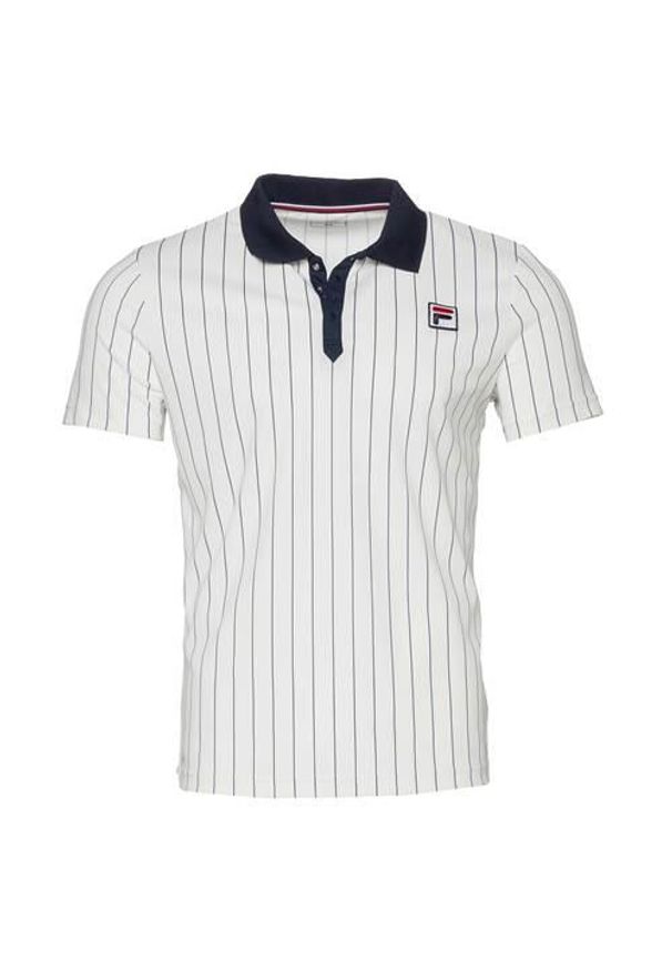 Koszulka treningowa męska Fila FRM2020312012. Typ kołnierza: polo. Kolor: biały. Sport: tenis
