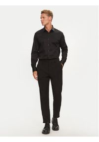 Karl Lagerfeld - KARL LAGERFELD Koszula 605036 544602 Czarny Modern Fit. Typ kołnierza: dekolt w karo. Kolor: czarny. Materiał: bawełna #2