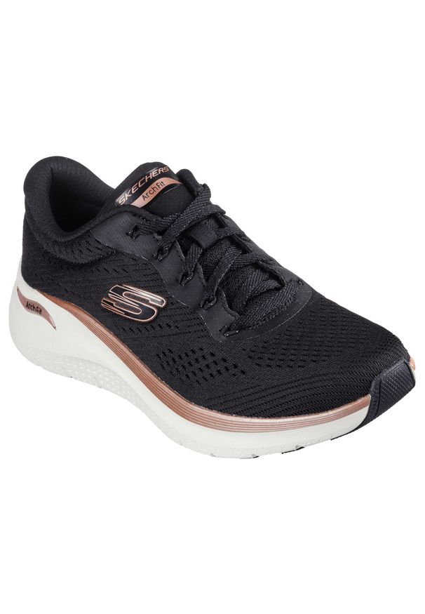 skechers - Buty do chodzenia damskie Skechers Bkrg Arch Fit. Zapięcie: sznurówki. Kolor: wielokolorowy, różowy, czarny. Materiał: materiał, syntetyk, tkanina. Szerokość cholewki: normalna. Sport: turystyka piesza