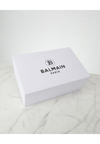 Balmain - BALMAIN - Czarne sneakersy B-Bold. Zapięcie: pasek. Kolor: czarny. Materiał: guma. Szerokość cholewki: normalna. Wzór: paski #5