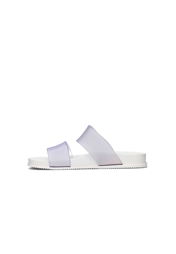 melissa - Klapki Melissa Cosmic AD Clear White, Biały, Guma. Kolor: biały. Materiał: guma. Wzór: paski. Sezon: lato. Styl: klasyczny