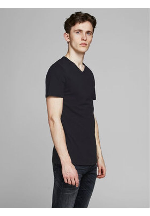 Jack & Jones - Jack&Jones Komplet 2 t-shirtów Basic 12133914 Czarny Slim Fit. Kolor: czarny. Materiał: bawełna