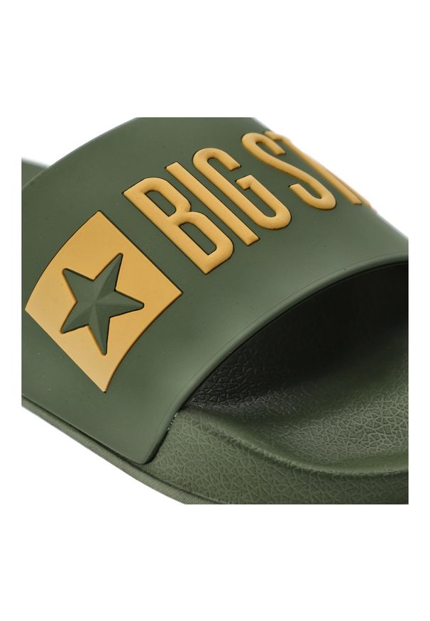 Big-Star - Zielone Klapki Big Star Basenowe Obuwie Męskie. Okazja: na plażę, na co dzień, do domu. Kolor: zielony. Sezon: lato. Styl: casual