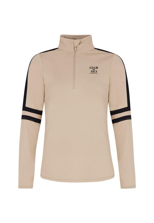 Damski polar 1/4 zip Protest Prue. Kolor: brązowy. Materiał: polar. Sezon: zima. Sport: narciarstwo