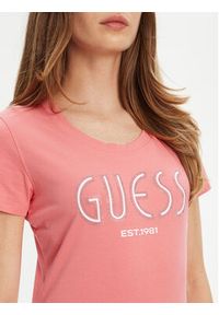 Guess T-Shirt W5YI05 J1314 Różowy Regular Fit. Kolor: różowy. Materiał: bawełna