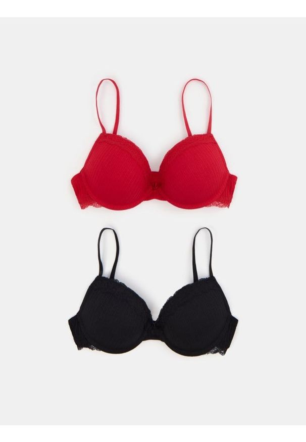 Sinsay - Biustonosz push-up 2 pack - wielobarwny. Rodzaj stanika: push-up