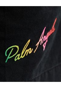 PALM ANGELS - Czarne szorty z bawełny. Kolor: czarny. Materiał: bawełna. Wzór: aplikacja, kolorowy #6