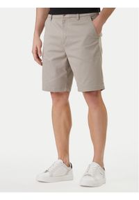 Calvin Klein Szorty materiałowe LV04LB600G Khaki Regular Fit. Kolor: brązowy. Materiał: bawełna #1