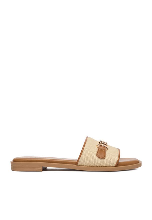 Nine West Klapki CEO-678322-84 Beżowy. Kolor: beżowy. Materiał: materiał