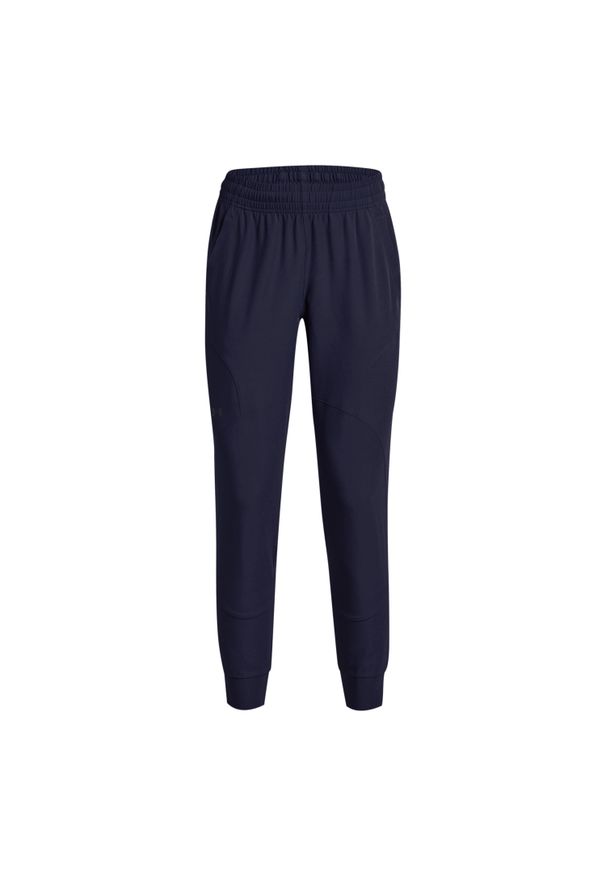 Damskie spodnie wodoodporne Under Armour. Kolor: czarny, niebieski, wielokolorowy. Długość: długie