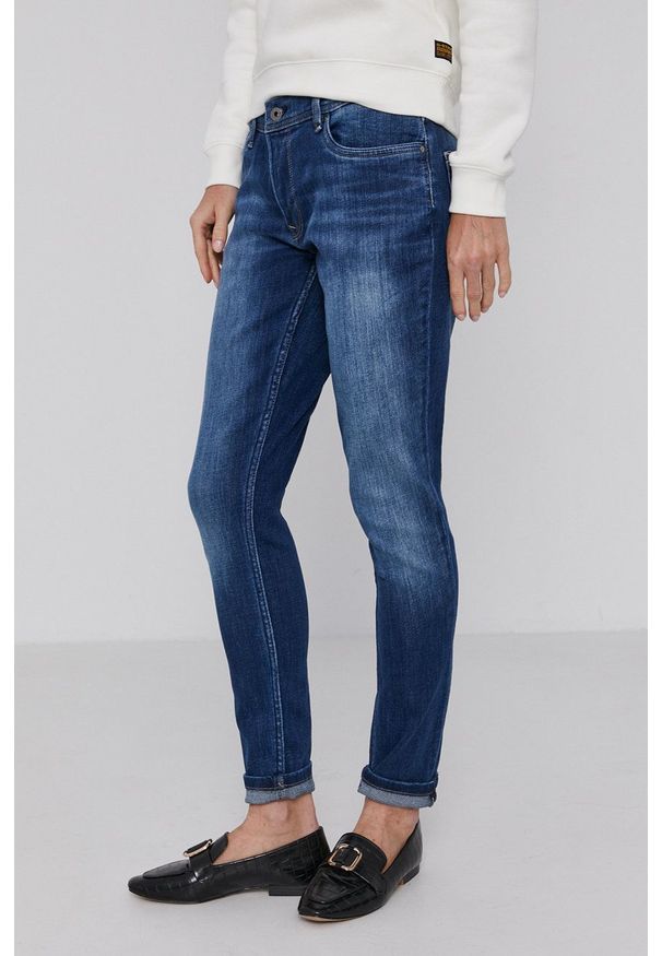 Pepe Jeans Jeansy damskie medium waist. Kolor: niebieski