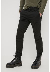 Only & Sons Spodnie męskie kolor czarny dopasowane. Kolor: czarny. Materiał: tkanina, bawełna. Wzór: gładki #4