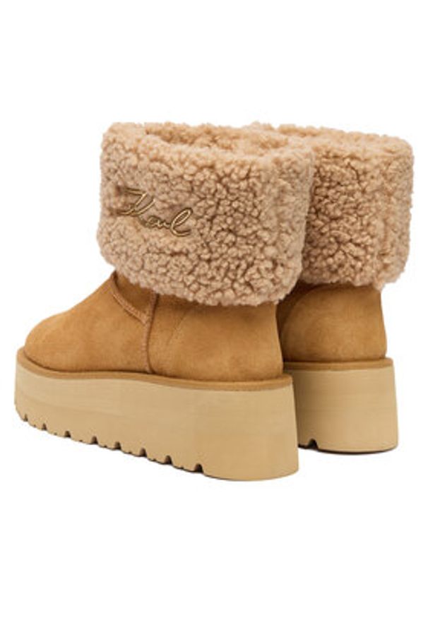 Karl Lagerfeld - KARL LAGERFELD Śniegowce KL48653 Brązowy. Kolor: brązowy. Materiał: skóra, zamsz