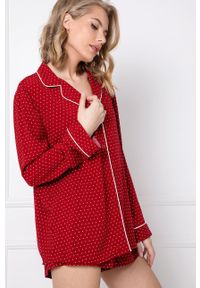 Aruelle Piżama Michaela damska kolor czerwony. Kolor: czerwony. Długość: długie #3