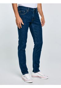Big-Star - Jeansy męskie skinny granatowe Jeffray 663. Okazja: na co dzień. Stan: obniżony. Kolor: niebieski. Styl: klasyczny, casual, elegancki #5