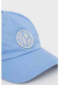 Pepe Jeans czapka bawełniana dziecięca Teddy z aplikacją. Kolor: niebieski. Materiał: bawełna. Wzór: aplikacja #3