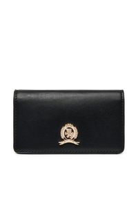 TOMMY HILFIGER - Tommy Hilfiger Portfel Luxe Leather Med Flap AW0AW16576 Czarny. Kolor: czarny. Materiał: skóra #1