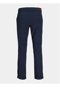 Jack & Jones - Jack&Jones Chinosy Marco 12206198 Granatowy Slim Fit. Kolor: niebieski. Materiał: bawełna #5