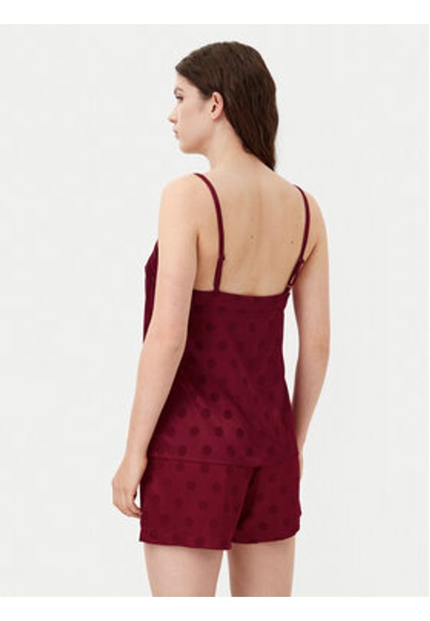 TOMMY HILFIGER - Tommy Hilfiger Piżama UW0UW05551 Czerwony Regular Fit. Kolor: czerwony. Materiał: syntetyk