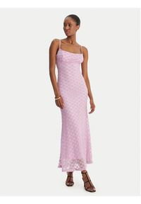 BARDOT - Bardot Sukienka letnia Adoni 57998DB1 Fioletowy Slim Fit. Kolor: fioletowy. Materiał: bawełna, syntetyk. Sezon: lato #5