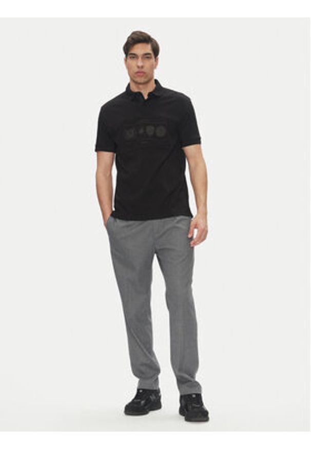 BOSS Polo Percy Heritage 50538111 Czarny Relaxed Fit. Typ kołnierza: polo. Kolor: czarny. Materiał: bawełna