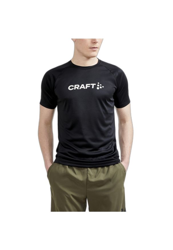 Koszulka Craft Core Essence Logo. Kolor: czarny. Sport: fitness