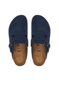 Birkenstock Klapki Boston 1030902 Granatowy. Kolor: niebieski. Materiał: skóra, zamsz #6
