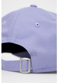 New Era czapka bawełniana kolor fioletowy z aplikacją. Kolor: fioletowy. Materiał: bawełna. Wzór: aplikacja #2