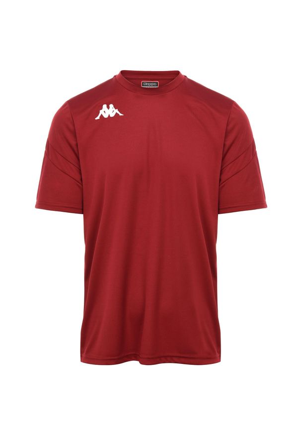 Jersey Kappa Dovo. Kolor: czerwony. Materiał: jersey. Wzór: nadruk. Sport: piłka nożna
