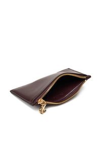 Calvin Klein Etui na karty kredytowe Ck Zip Cardcase 6Cc LV04F1076G Bordowy. Kolor: czerwony. Materiał: skóra #3