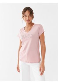 Liu Jo Sport T-Shirt TF3297 J6040 Różowy Regular Fit. Kolor: różowy. Materiał: bawełna. Styl: sportowy #1
