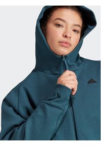 Adidas - adidas Bluza IN5150 Turkusowy Loose Fit. Kolor: turkusowy. Materiał: bawełna #6