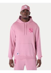 New Era Bluza New York Yankees MLB League 60596174 Różowy Regular Fit. Kolor: różowy. Materiał: bawełna